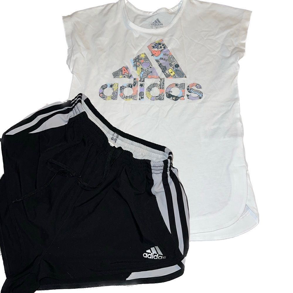 Womens Adidas Tee Short Set Size Small